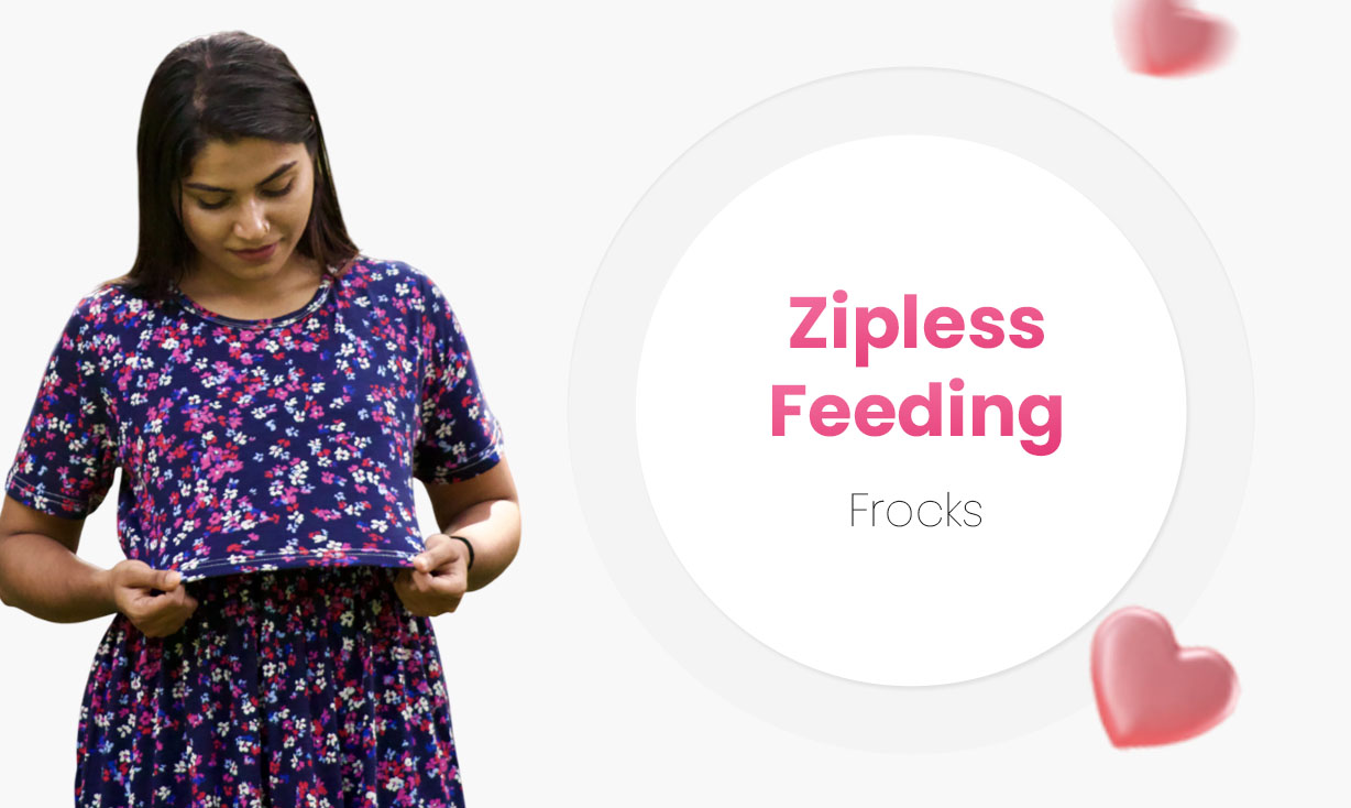 Zipless feeding frock