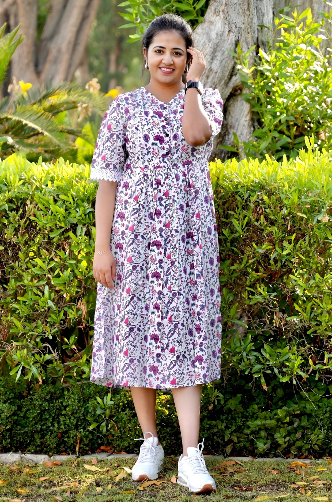 Purple Posy Rajasthani Top